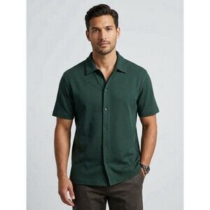 Brandini Men's Dark Green Polo Shirt Size Large